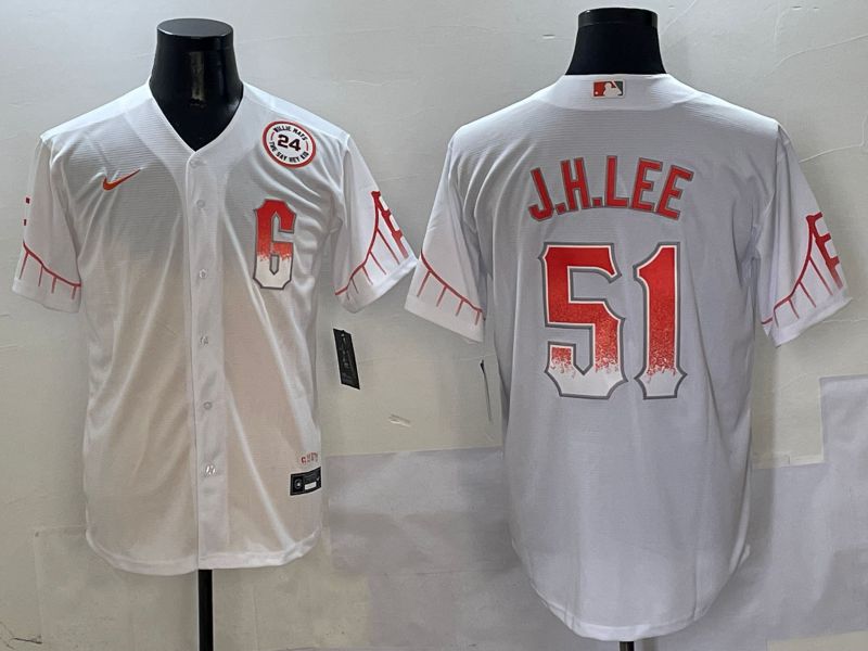 Men San Francisco Giants #51 J.H.Lee White Game Nike 2025 MLB Jersey style 7